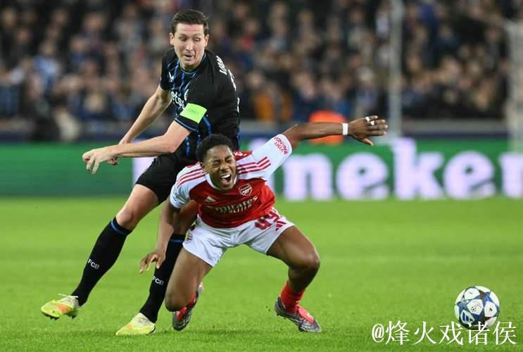 阿森纳击败布鲁日，获欧冠胜利